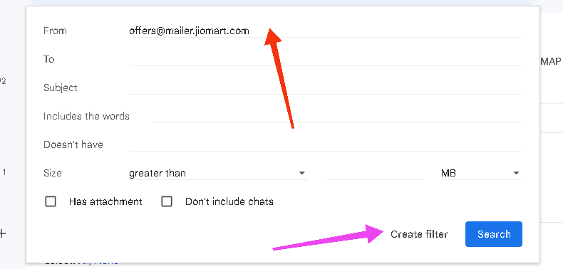 create spam filter in gmail