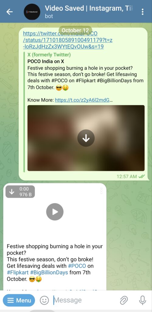 download Twitter Videos by Telegram App