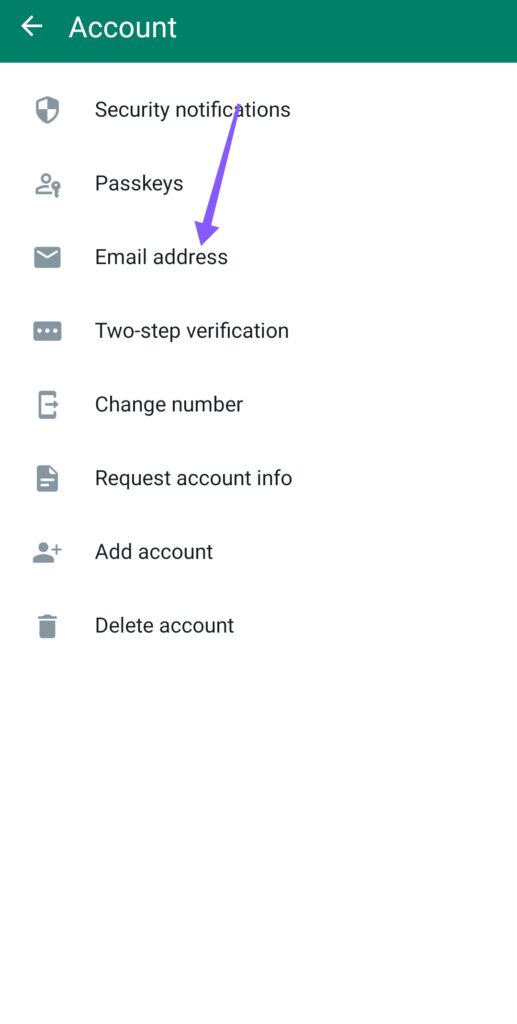 how to add an email address to your WhatsApp account