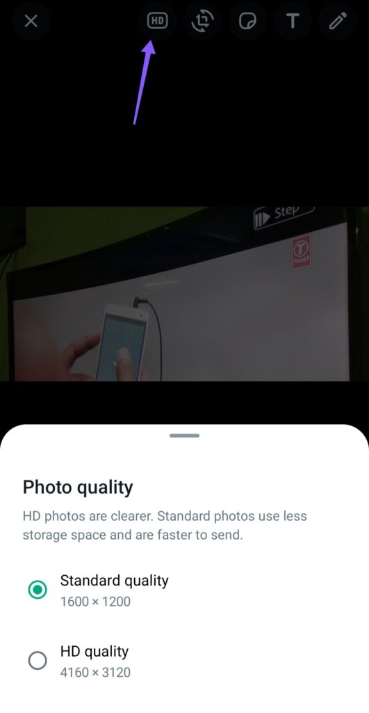 how to send HD photos and videos in WhatsApp