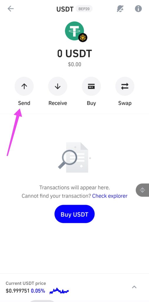 send crypto from trust wallet to binance
